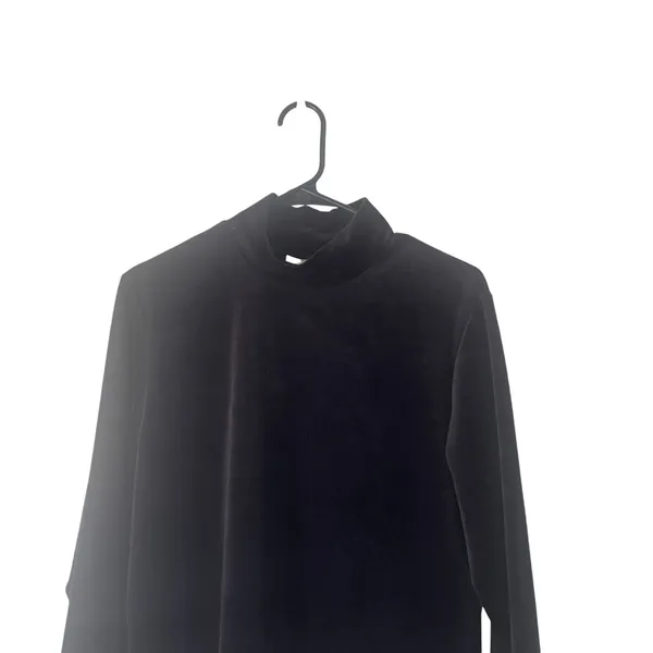 Kathie Lee Vintage 90s Size Medium Velvet Witchy‎ Goth Grunge Mock Neck Top - Image 3