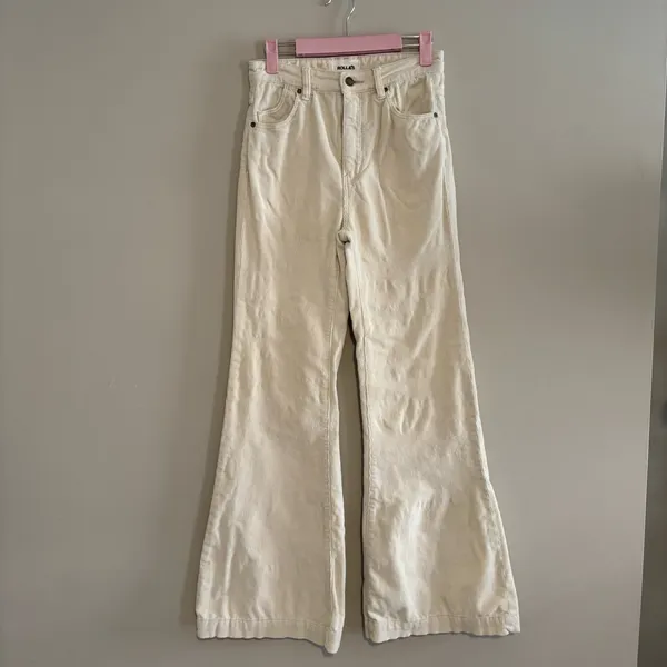 Rolla’s East Coast Flare Jeans Cream - Image 3
