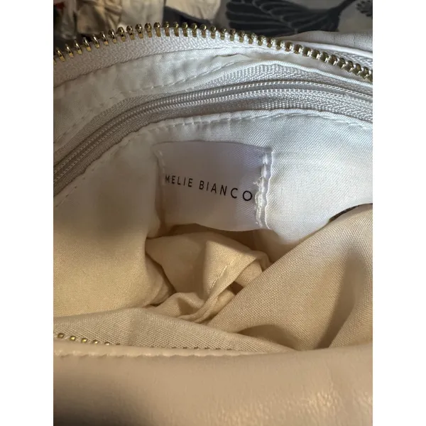 Melie Bianco “Alexandra” Cream Vegan Top Knot Handle Bag - Image 4