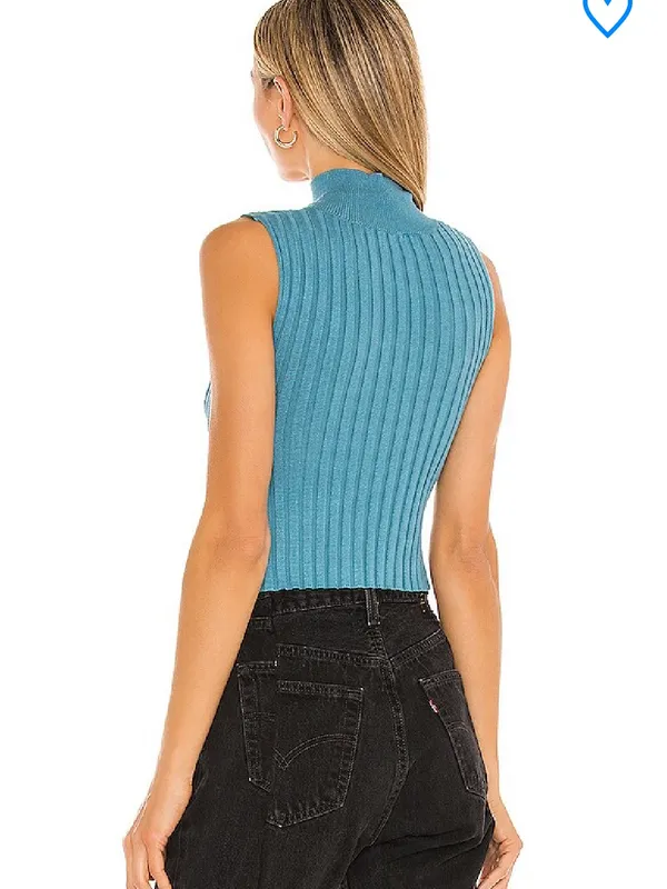 superdown alora wrap top in Blue NWT - Image 3