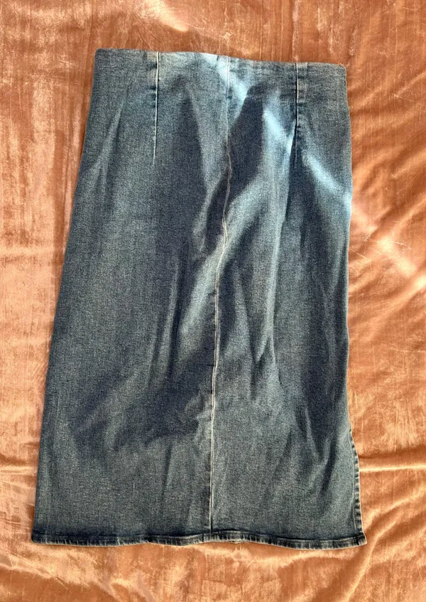 Workshop Republic Clothing High Waisted Denim Pencil Skirt - Image 4