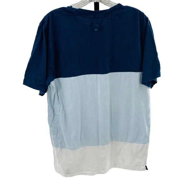 Rag & Bone Mens M Precision Block‎ Crewneck T-Shirt Blue - Image 4