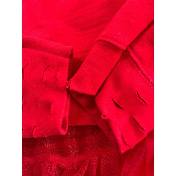 Wisconsin Badgers Reworked Gameday Set Distressed Sweatshirt Tulle Skirt Red M‎ - Image 8