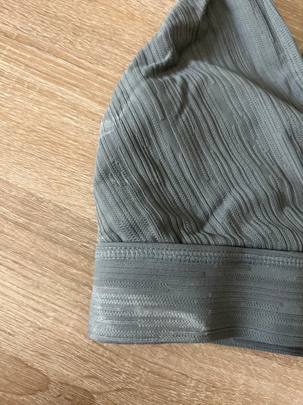 Mono B Gray Ribbed Racerback Sports Bralette - Image 5