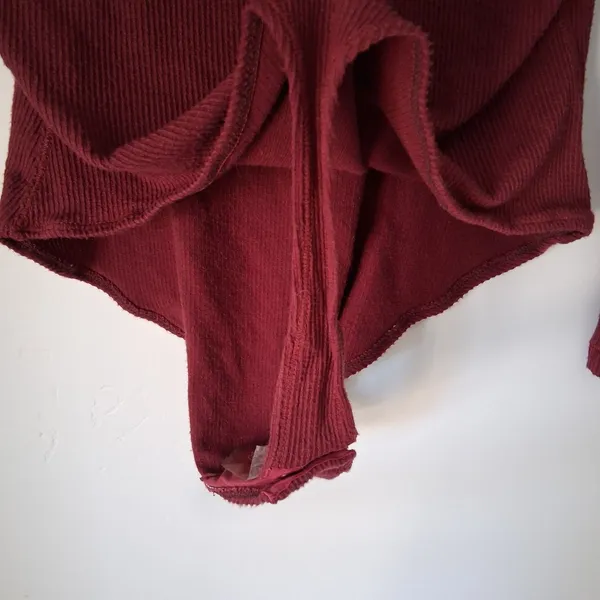 Free People Intimately Ribbed Long Sleeve Fitted Bodysuit Women's Size M/L - Image 9