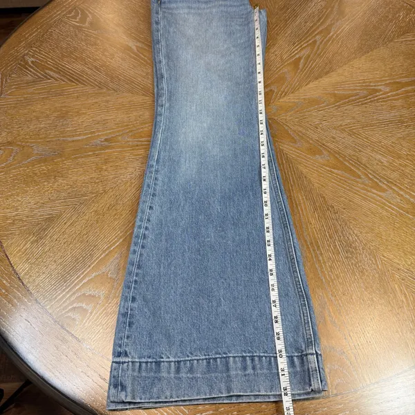 Re/Done Low Rise Bell Bottom Flare Jeans Lake Blue Size 10/30‎ - Image 10
