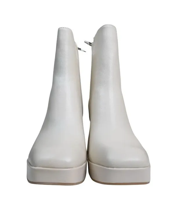 Dolce Vita Womens 10 Ulyses Platform Bootie in Ivory Leather NEW - Image 4