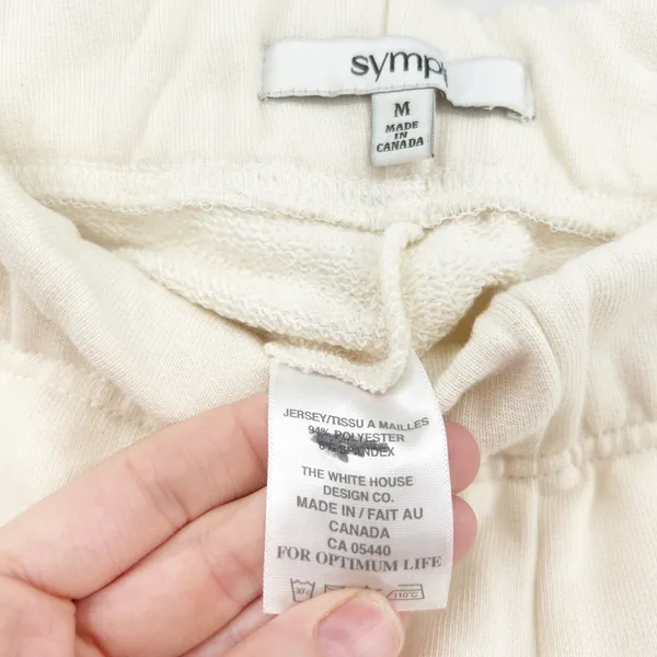 Sympli Womens Cream Joggers Sweatpants Casual Lounge Pants‎ Size M - Image 7