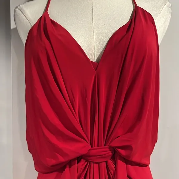 MISA NWT Domino Draped Mini Dress - small - Image 4
