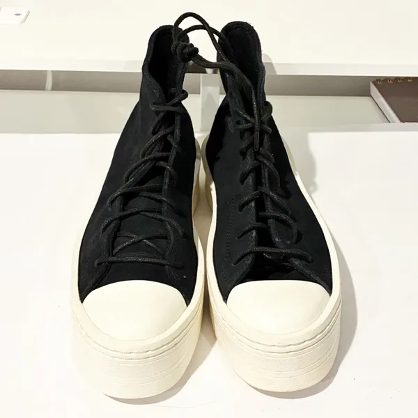 Converse Chuck Taylor Black Suede All Star Modern Platform Hi Top Sneakers Sz 9 - Image 2
