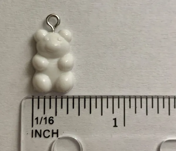 White Gummy Bear Charm Pendant - Image 6
