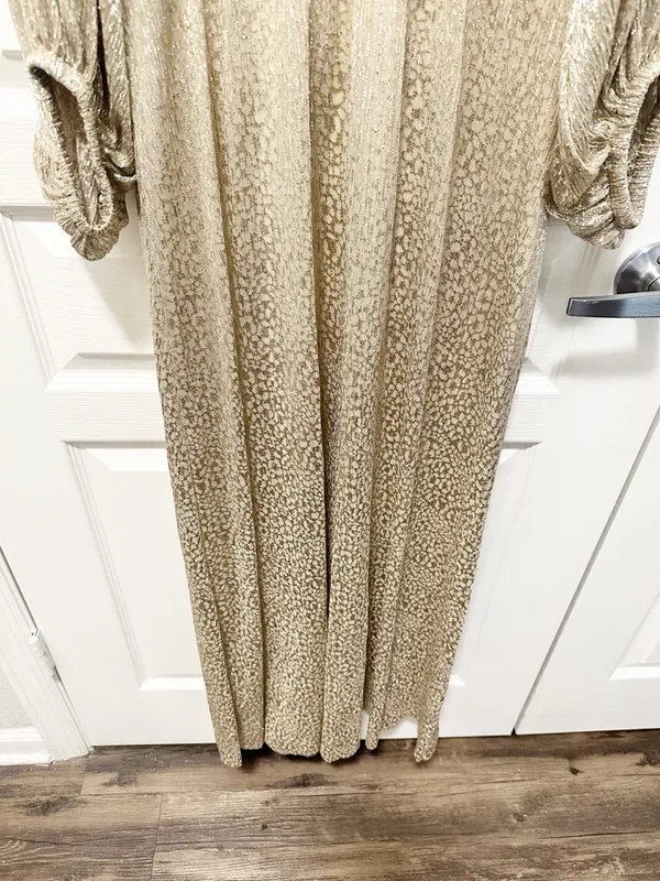 ba&sh Celie Metallic Dress in Gold - Image 5