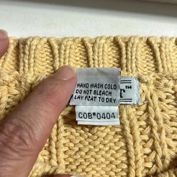 Vintage Gallagher cable knit cardigan zip sweater ramie cotton fisherman grandpa - Image 10