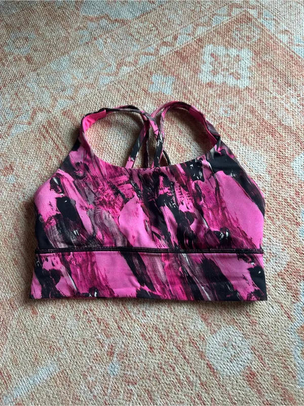 Lululemon Energy Bra Long Line medium B-D Incentive Refresh Multi W2BVKS Sz 4 - Image 3