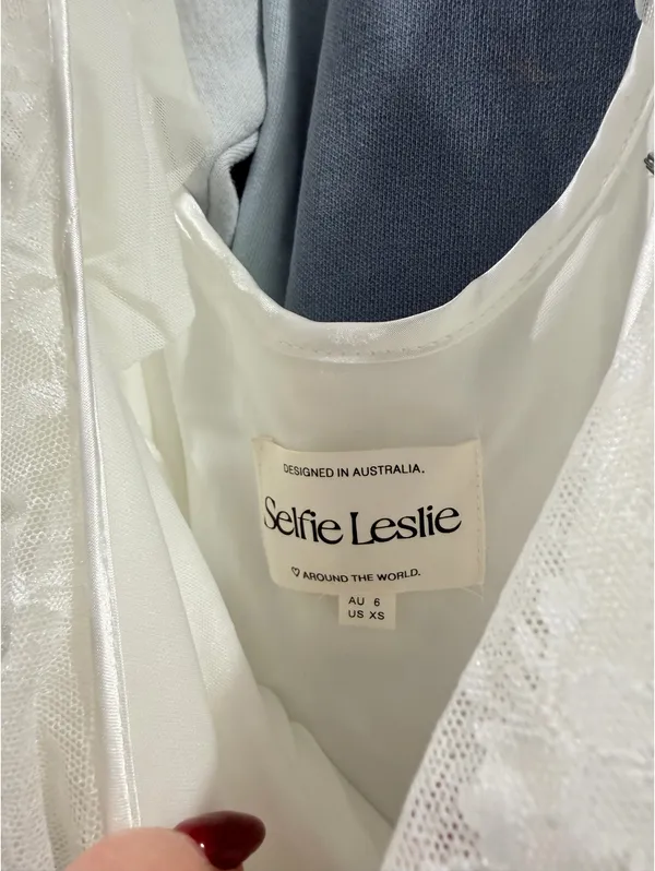 Selfie Leslie White Dress Mini - Image 2
