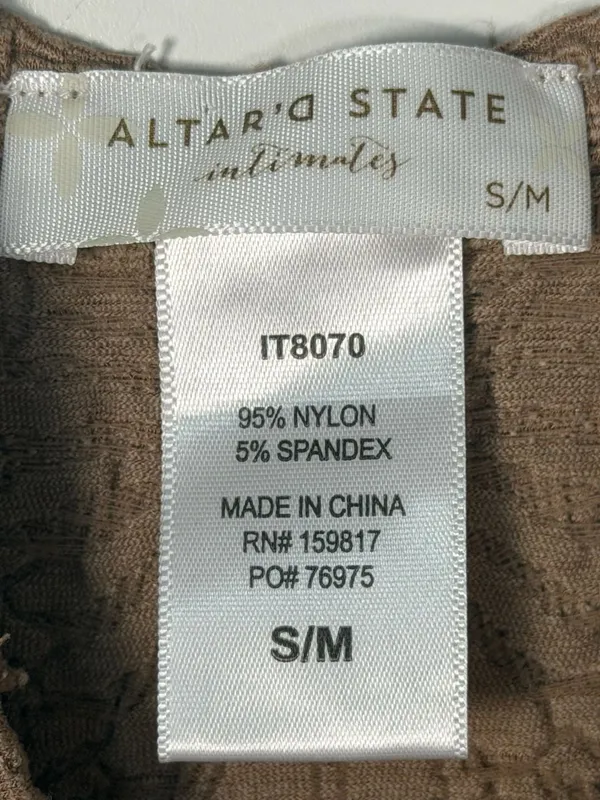 Altar'd State Intimates Brown Smocked Textured Cami Tank Top - Image 2