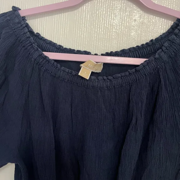 Michael Kors Navy Blouse - Image 3