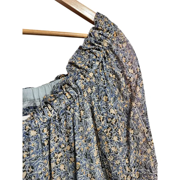 Anthropologie Kira Off the Shoulder Peasant Dress Floral Tiered‎ Midi Dress 12 - Image 3