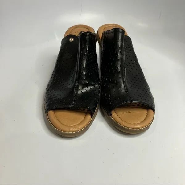 Dr. Scholl’s Promise True Comfort heeled mules faux leather black size 9‎ - Image 3