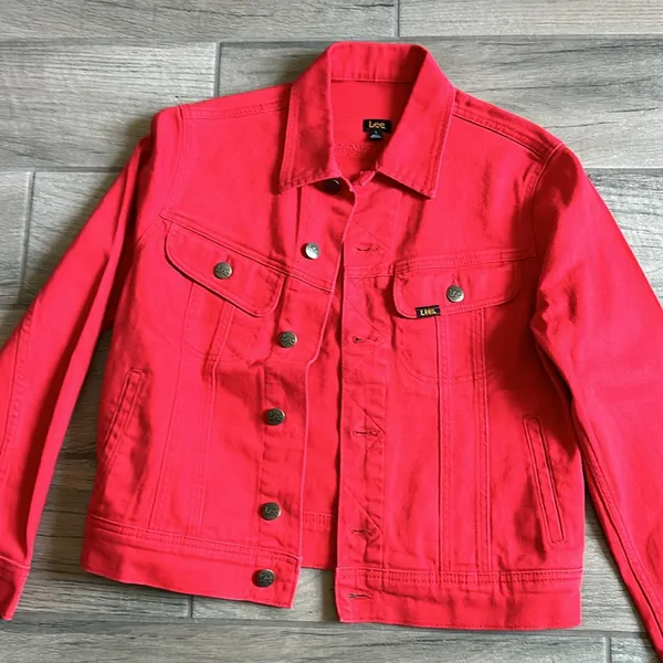 NWT Lee vintage modern rider jacket in red - Image 2