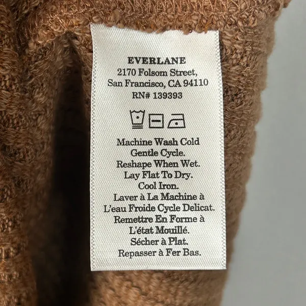 Everlane Dress Womens Medium Sleeveless Organic Cotton Ribbed Knit Stretch Brown - Image 13