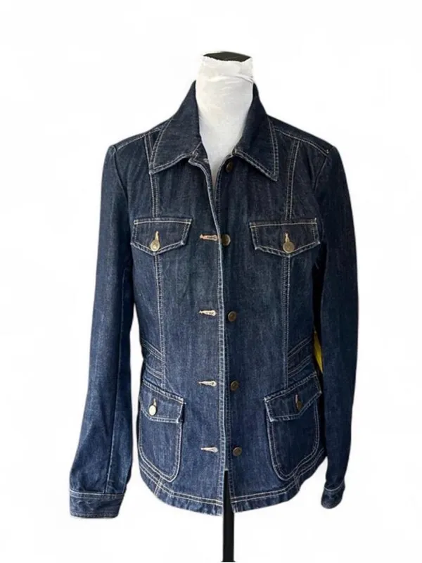 Eddie Bauer Dark Blue Denim Button-Front Jacket - Image 5