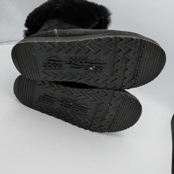 ABEO BIOsystem Black Suede Shearling Lined‎ Mid Calf Boots Womens Size 9 - Image 6