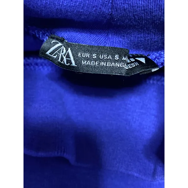 Zara Women's Royal Blue Turtleneck Sleeveless Slim Fit Crop Vest Tank Top Size S - Image 5