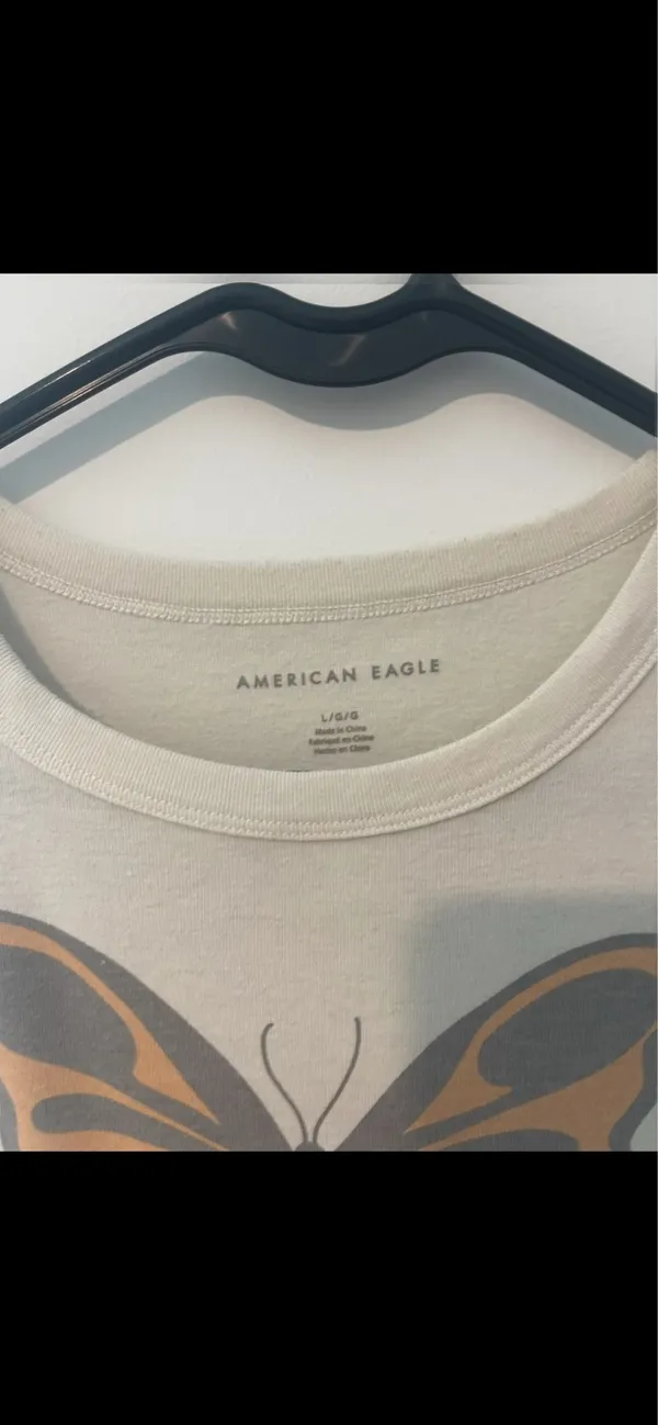 American Eagle Butterfly Tee Baby Crop Top - Image 3