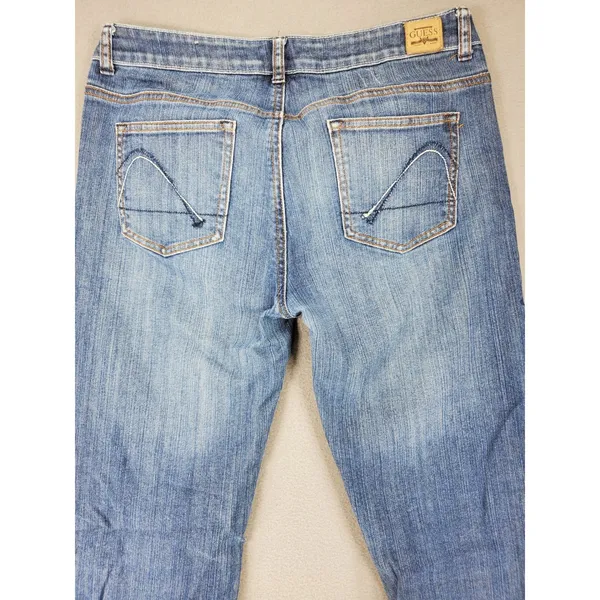 Guess Jeans Venice Bootcut Jeans Womens 29 Blue‎ Mid Rise Stretch Q64BW040 - Image 5