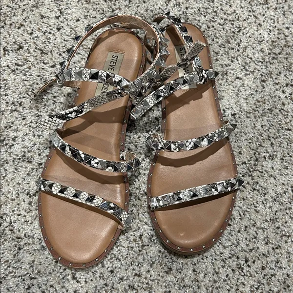 Steve Madden Snakeskin and Brown Women's Sandals - Image 4