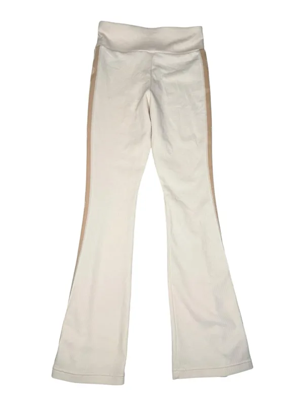 new adidas Originals ミ Ski Chic Flared Rib Retro 3 Stripe Leggings ミ Oatmeal ミ M - Image 10