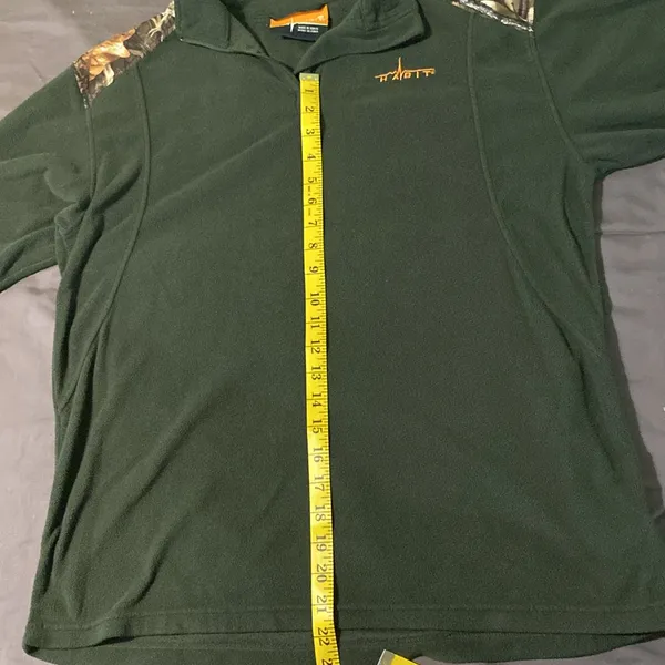 Habit green/camo 1/4 zip pull over fleece long sleeve size Medium - Image 9