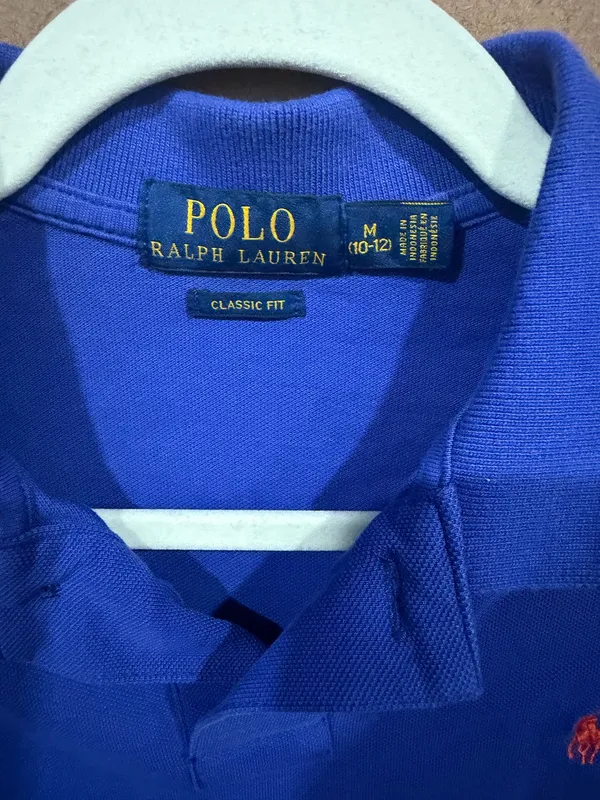 Polo Ralph Lauren kids polo shirt blue M 10/12 - Image 2