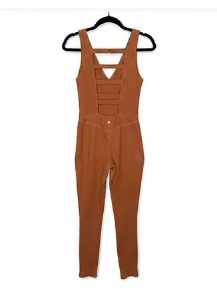 Free People FP Movement Never Better One Piece Jumpsuit Sequoia Brown NEW M - Image 5