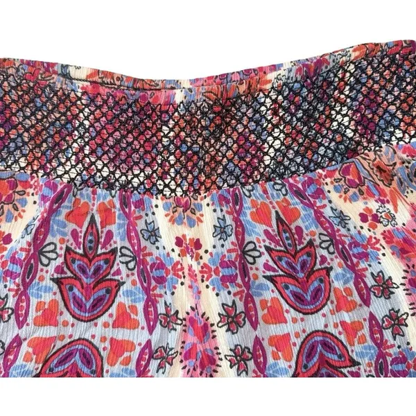 Altar'd State Women's Multi/Pink Flowy Shorts - Elastic Waistband - M Boho - Image 6