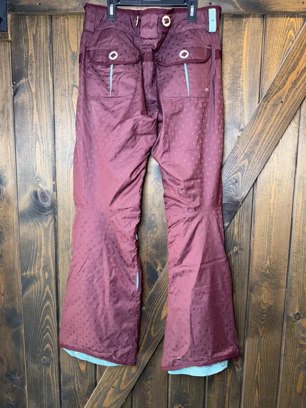 686‎ Polka Dot Ski Snowboard Snow Pants Red Size L - Image 2
