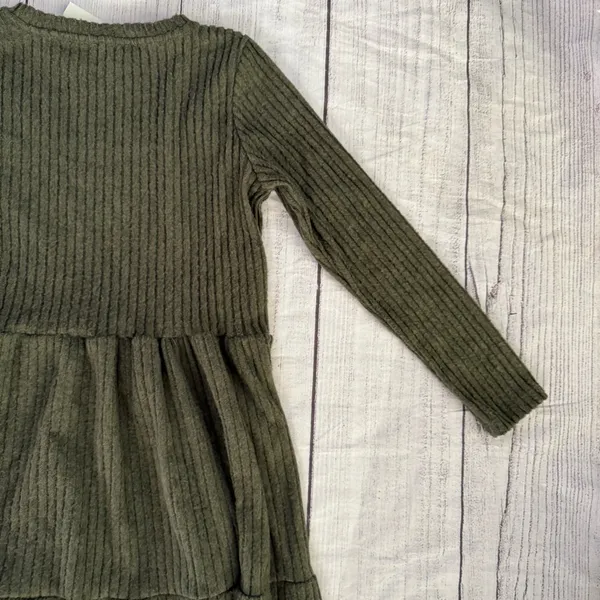 CENY Nordstrom Rack NWT size XS dark green tiered long sleeve A line dress - Image 13