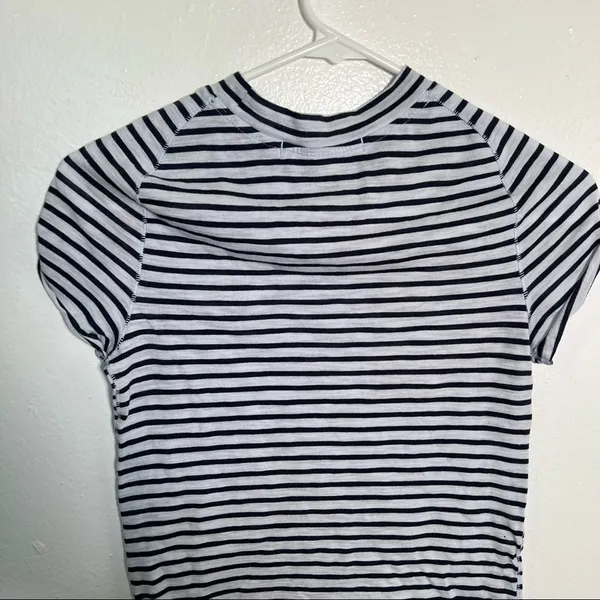 Free People We The Free Women's Size XS Night Sky‎ Top Blue Striped Short Sleeve - Image 11