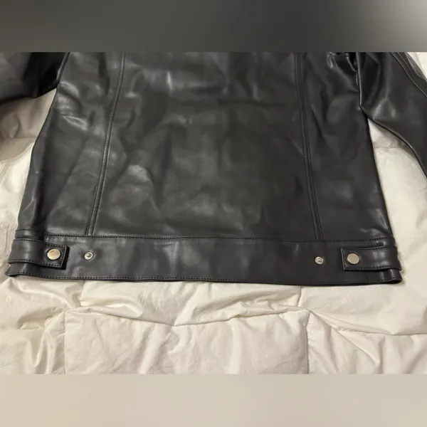 Jules Kae Audriana Faux Leather Trucker Jacket - NWT - Size L - Image 9