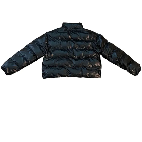 Fabletics Womens Black Shiny Puffer Jacket Size L - Image 2