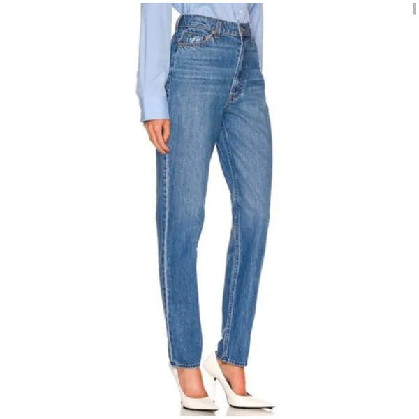 NWT MOTHER Mother Snacks! JeansBlue Denim High Waisted Twizzy‎ Skimp Sz 29 $198 - Image 3
