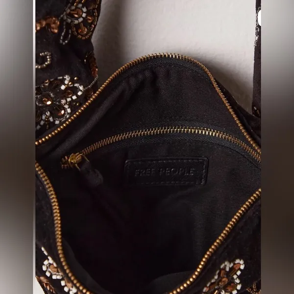 Free People Nashville Nights Beaded Bag// Black NWT $98 - Image 3