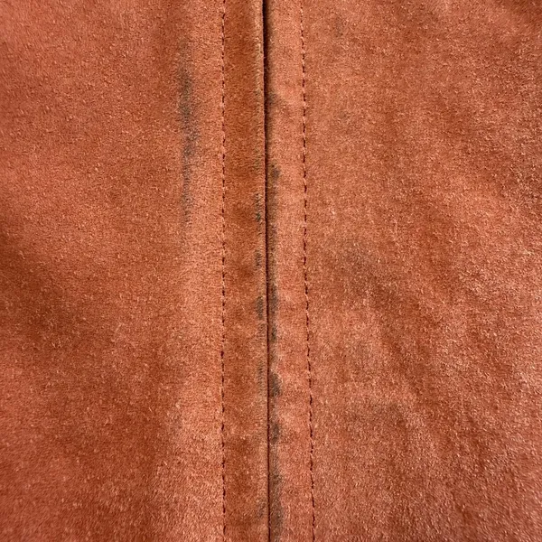 Chico's Women's Suede Leather‎ Jacket Zip Front Size Small Fitted Western Peachy - Image 6