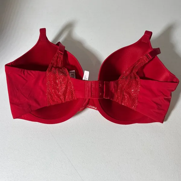 Victorias Secret Size 36DD T-Shirt Lightly Lined Full Coverage Underwire Red Bra - Image 2