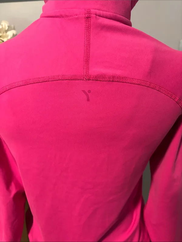 Yogalicious Hot Pink Lux Chaser Half-Zip Pullover Sweatshirt - Image 5