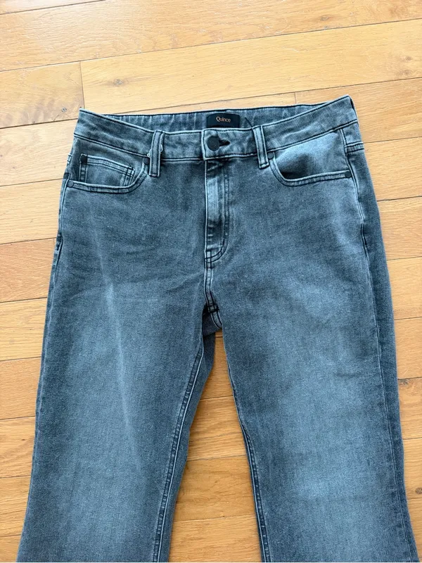 Quince Luna Stretch Flare Jeans Greyed Out Size 29 - Image 6