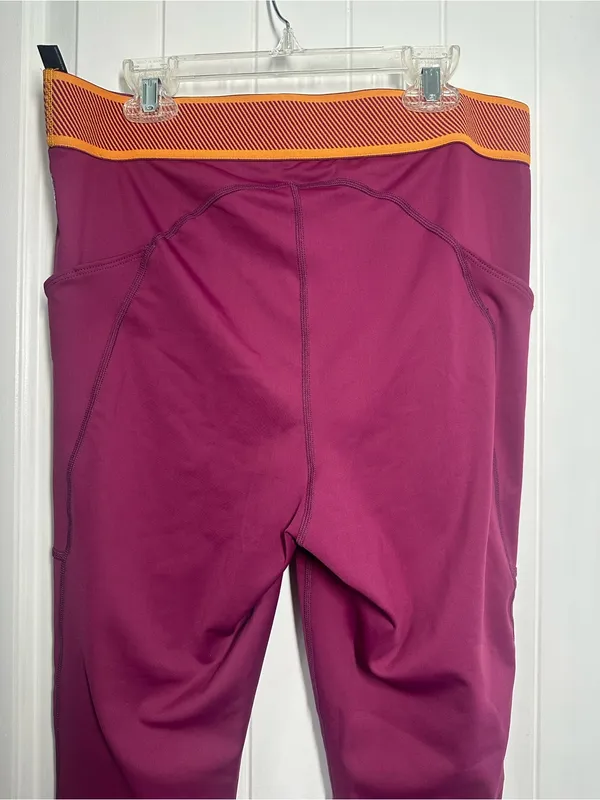 Free People Movement Purple and Orange High Waisted Workout Leggings - Image 8