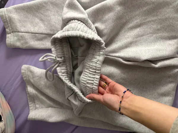Light grey wide leg sweatpants Gray Size XS - Image 4