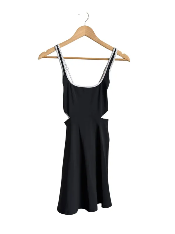 Abercrombie & Fitch Side Cutout Traveler Mini Dress Black White Women’s XS - Image 2